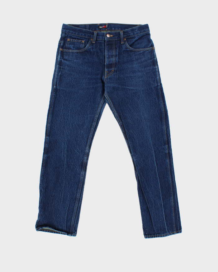 Vintage Mr. Clarke Made In USA Indigo Denim Kevlar Blend Straight Leg Biker Jeans - W33 L30