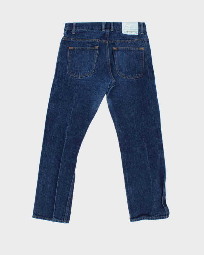 Vintage Mr. Clarke Made In USA Indigo Denim Kevlar Blend Straight Leg Biker Jeans - W33 L30