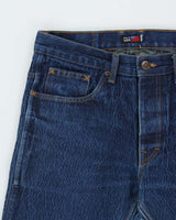 Vintage Mr. Clarke Made In USA Indigo Denim Kevlar Blend Straight Leg Biker Jeans - W33 L30