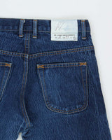 Vintage Mr. Clarke Made In USA Indigo Denim Kevlar Blend Straight Leg Biker Jeans - W33 L30