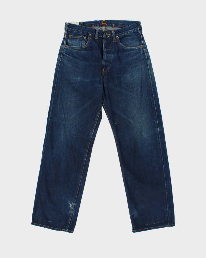 Vintage 00s Lee 17101 Horsehair Patch Japanese Selvedge Denim Straight Leg Jeans - W30 L29