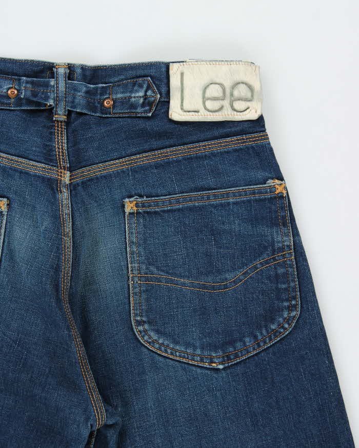 Vintage 00s Lee 17101 Horsehair Patch Japanese Selvedge Denim Straight Leg Jeans - W30 L29