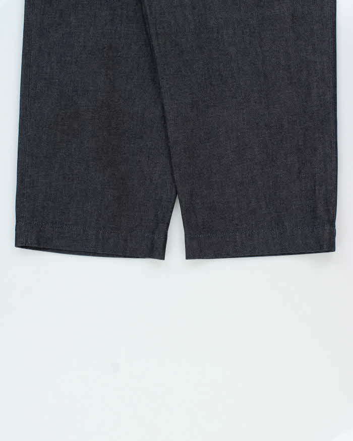 Vintage TWW Union Slack Pleated Raw Japanese Denim High Waisted Wide Leg Jeans - W30 L25