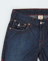 Vintage True Religion Straight Flap Indigo Tonal Denim Jeans - W34 L30