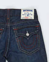 Vintage True Religion Straight Flap Indigo Tonal Denim Jeans - W34 L30