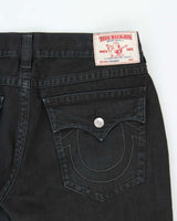 Vintage True Religion Straight Flap Black Denim Jeans - W38 L34