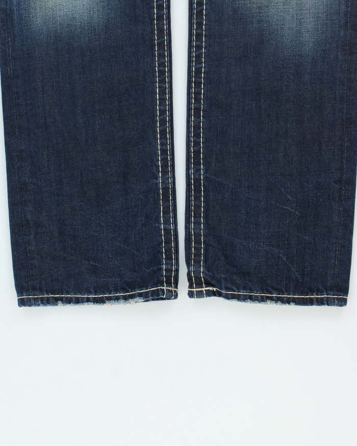 Vintage Y2K 00s Rivet De Cru Distressed Denim Relaxed Straight Leg Jeans - W38 L33