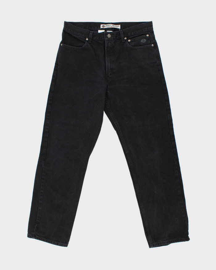 Vintage Harley Davidson Relaxed Straight Leg Denim Biker Jeans - W35 L32