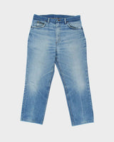 Vintage 1980s Wrangler 909 Blue Bell Cowboy Straight Leg Bootcut Denim Jeans - W36 L28
