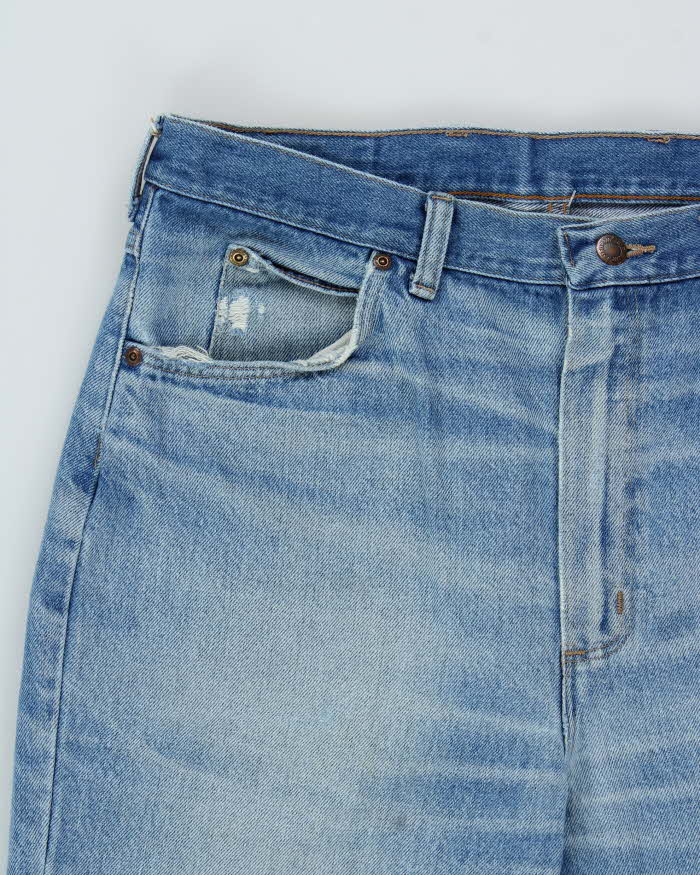 Vintage 1980s Wrangler 909 Blue Bell Cowboy Straight Leg Bootcut Denim Jeans - W36 L28