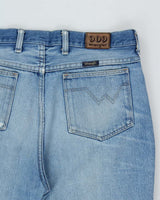 Vintage 1980s Wrangler 909 Blue Bell Cowboy Straight Leg Bootcut Denim Jeans - W36 L28