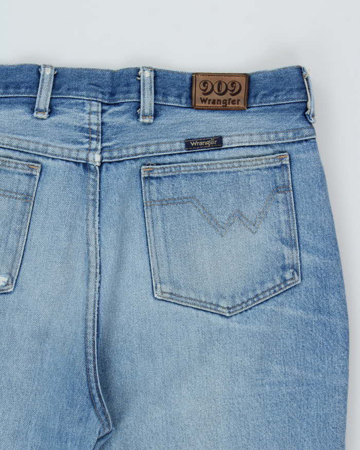 Vintage 1980s Wrangler 909 Blue Bell Cowboy Straight Leg Bootcut Denim Jeans - W36 L28