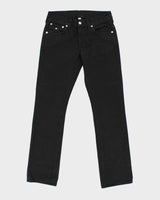 Vintage True Religion Straight Flap Black Denim Jeans - W34 L36