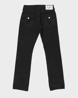 Vintage True Religion Straight Flap Black Denim Jeans - W34 L36