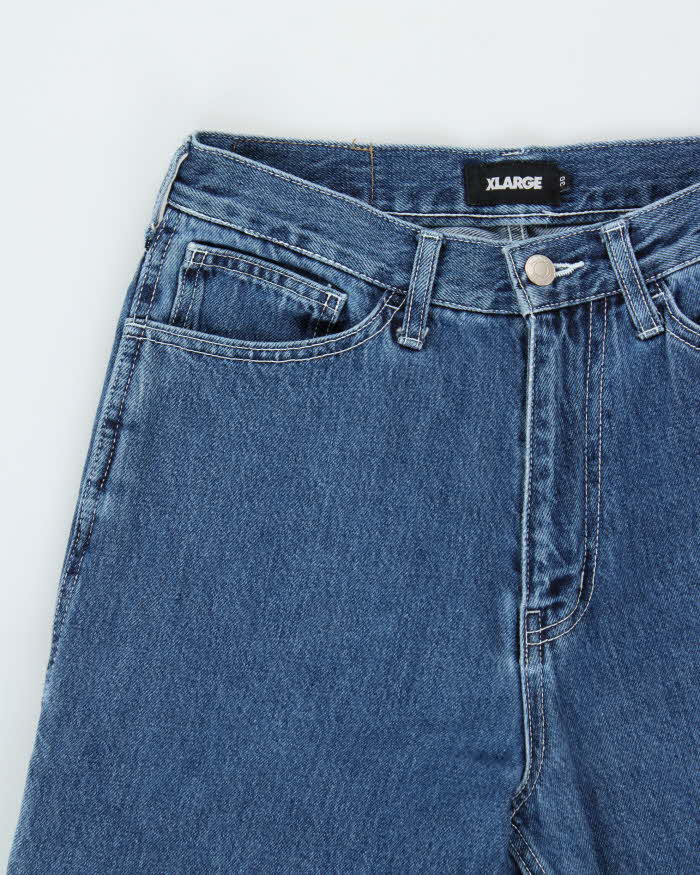 XLARGE Ape Embroidered Wide Leg Skater Carpenter Jeans - W34 L32