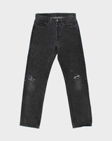 Vintage 1987 Levi's 501 Red Tag Made In USA Straight Leg Distressed Denim Jeans - W31 L32