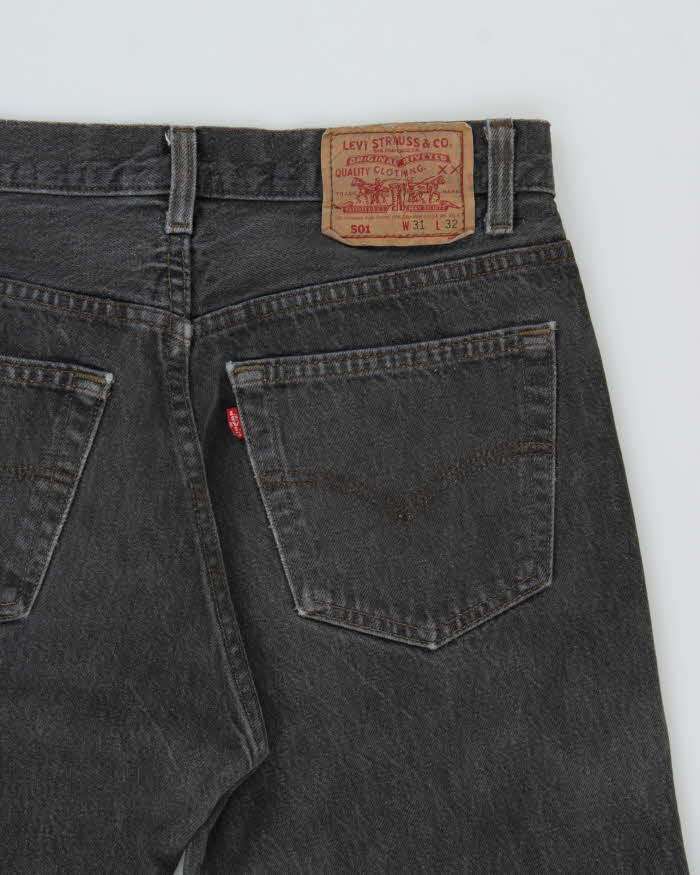 Vintage 1987 Levi's 501 Red Tag Made In USA Straight Leg Distressed Denim Jeans - W31 L32