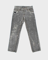 AW2019 Dolce &amp; Gabbana Distressed Low Rise Denim Straight Leg Jeans - W32 L32