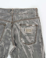 AW2019 Dolce &amp; Gabbana Distressed Low Rise Denim Straight Leg Jeans - W32 L32