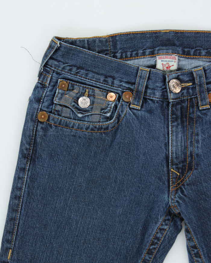 Vintage True Religion Denim Super T Flap Straight Leg Jeans - W34 L32