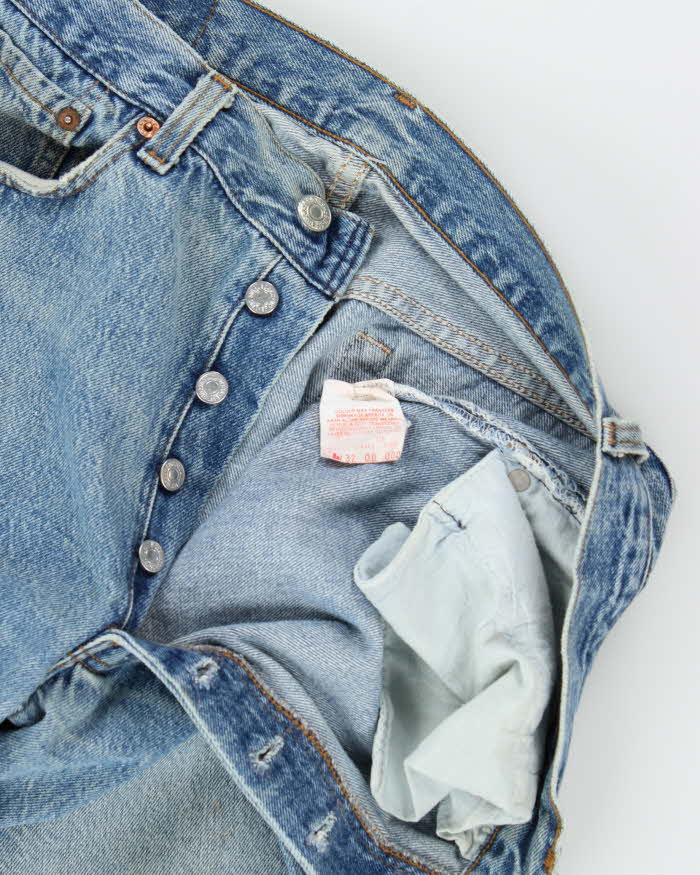 Vintage 1998 Levi's 501 Red Batwing Tag Straight Leg Denim Jeans - W32 L30