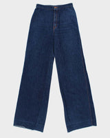 Vintage 1970s San Francisco Riding Gear Contrast Stitch Western Flared Cowboy Jeans - W28 L36