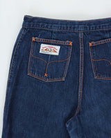 Vintage 1970s San Francisco Riding Gear Contrast Stitch Western Flared Cowboy Jeans - W28 L36
