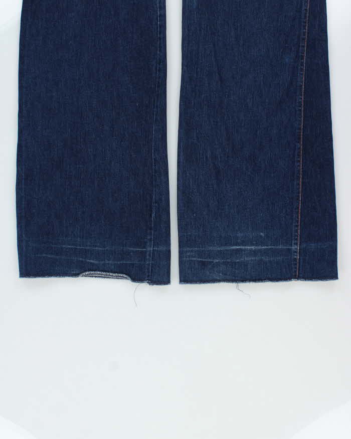 Vintage 1970s San Francisco Riding Gear Contrast Stitch Western Flared Cowboy Jeans - W28 L36