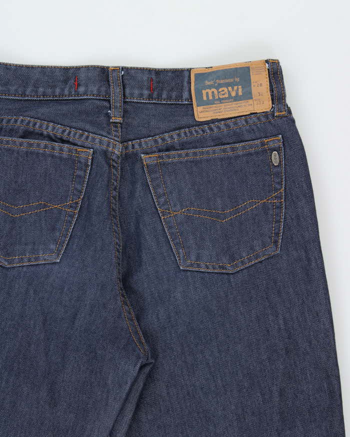 Vintage Y2K 00s Mavi 'Molly' Raw Selvedge Denim Low Rise Flared Jeans - W28 L32