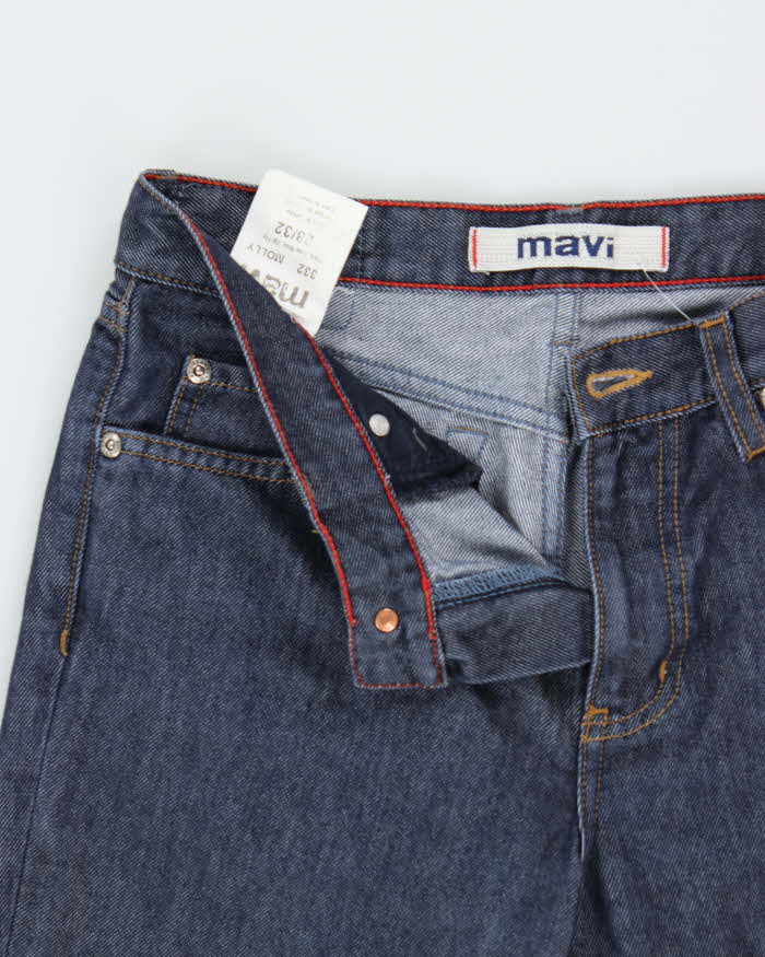 Vintage Y2K 00s Mavi 'Molly' Raw Selvedge Denim Low Rise Flared Jeans - W28 L32