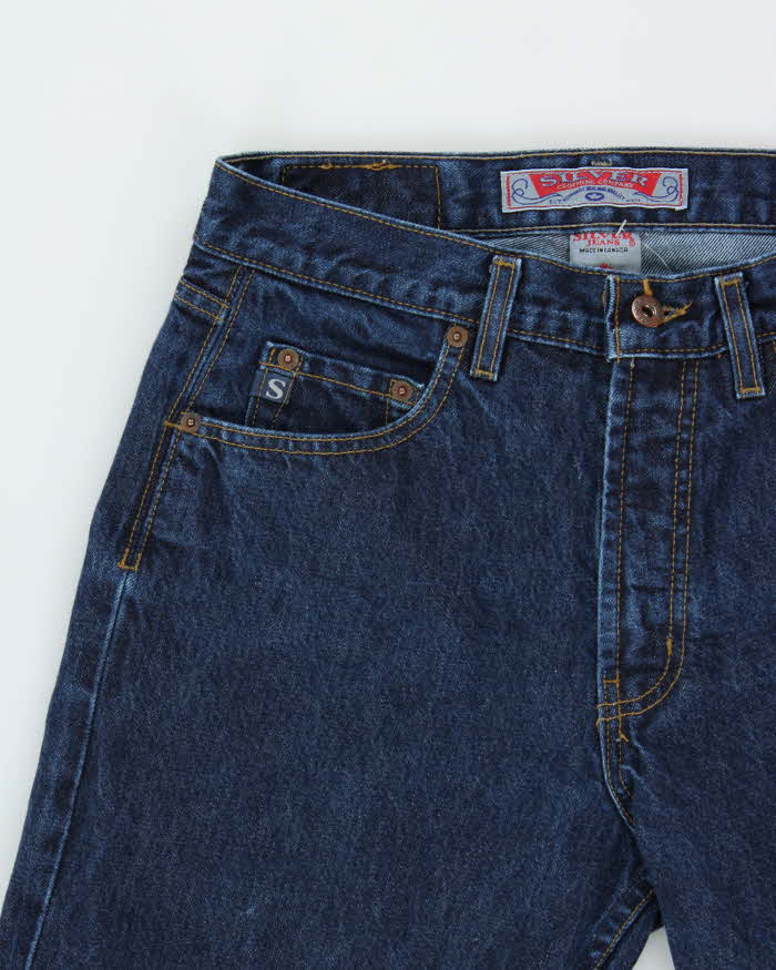 Vintage 1990s Silver Clothing Wide Straight Leg Jeans - W30 L30