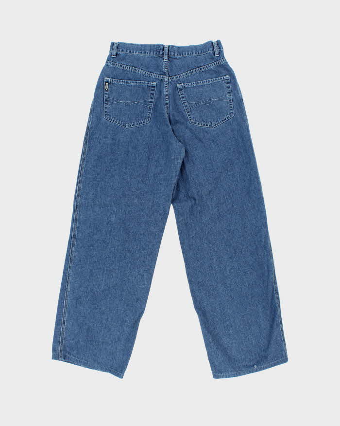 Vintage 1990s Buffalo David Bitton Ultra Wide Leg Chambray Denim Jeans - W29 L30