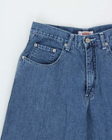 Vintage 1990s Buffalo David Bitton Ultra Wide Leg Chambray Denim Jeans - W29 L30