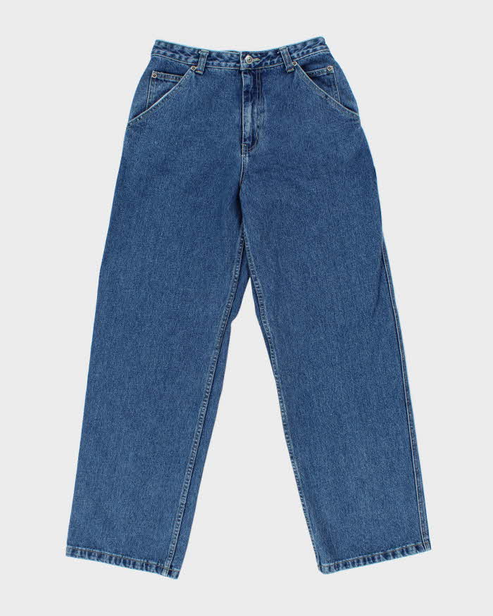Vintage 1990s Contrast USA Ultra Wide Leg Denim Skater Jeans - W28 L32