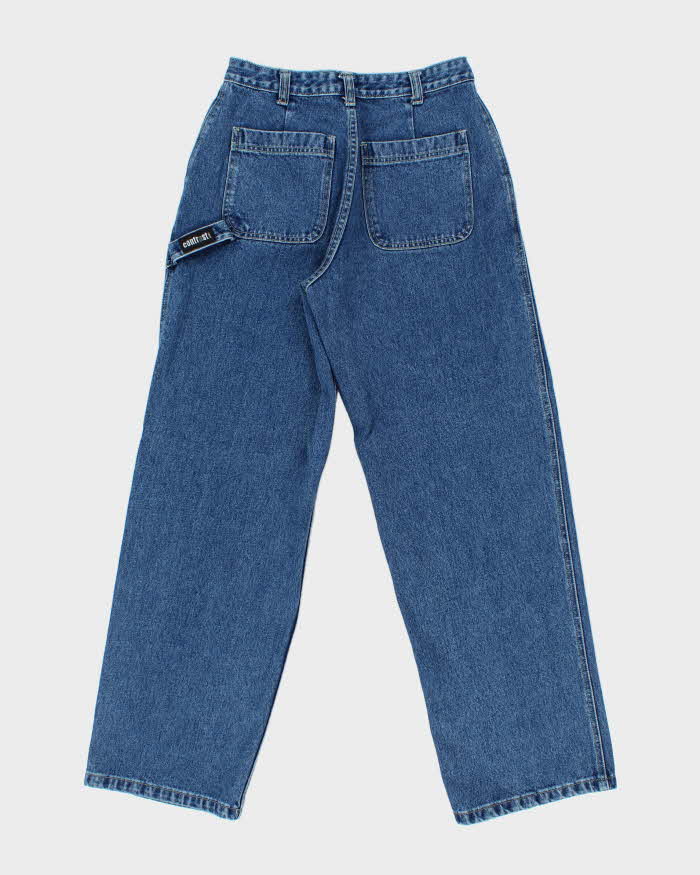 Vintage 1990s Contrast USA Ultra Wide Leg Denim Skater Jeans - W28 L32