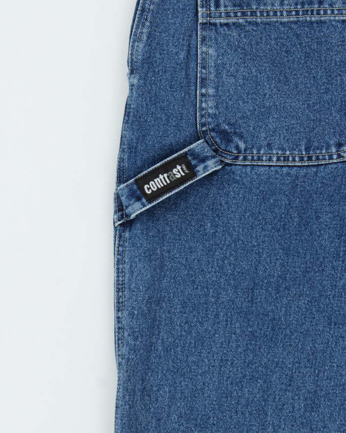 Vintage 1990s Contrast USA Ultra Wide Leg Denim Skater Jeans - W28 L32