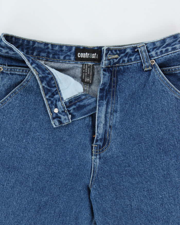 Vintage 1990s Contrast USA Ultra Wide Leg Denim Skater Jeans - W28 L32