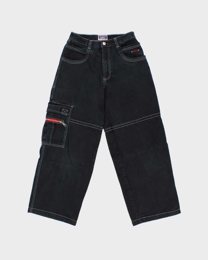 Vintage 1990s Nevada Contrast Stitch Ultra Wide Leg Denim Skater Jeans - W26 L28