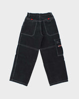 Vintage 1990s Nevada Contrast Stitch Ultra Wide Leg Denim Skater Jeans - W26 L28