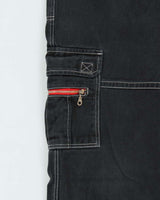Vintage 1990s Nevada Contrast Stitch Ultra Wide Leg Denim Skater Jeans - W26 L28