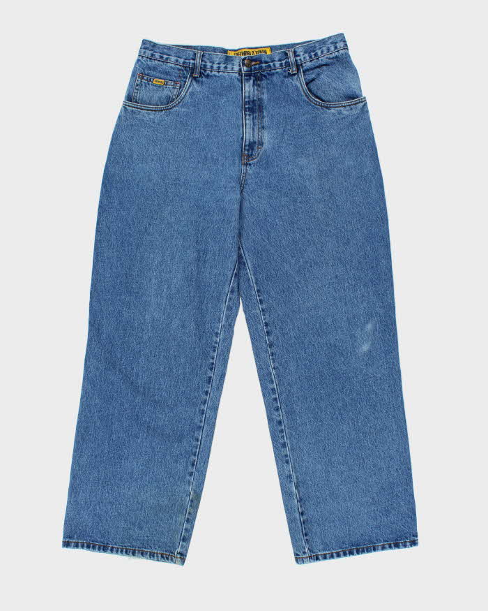 Vintage 1990s Freeworld USA Ultra Wide Leg Denim Jeans - W36 L32