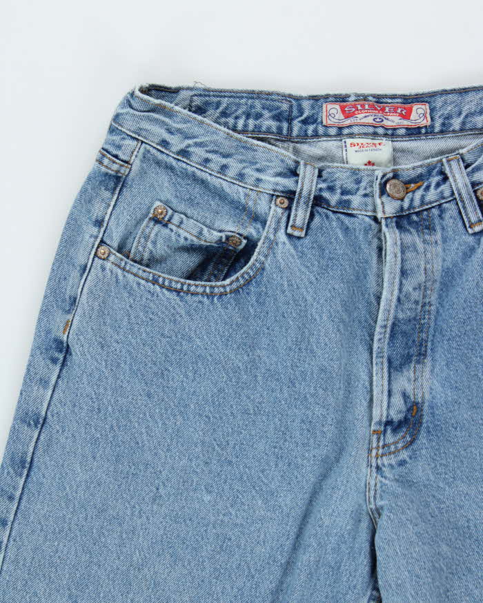 Vintage 1990s Silver Clothing Relaxed Straight Tapered Leg Denim Jeans - W32 L33