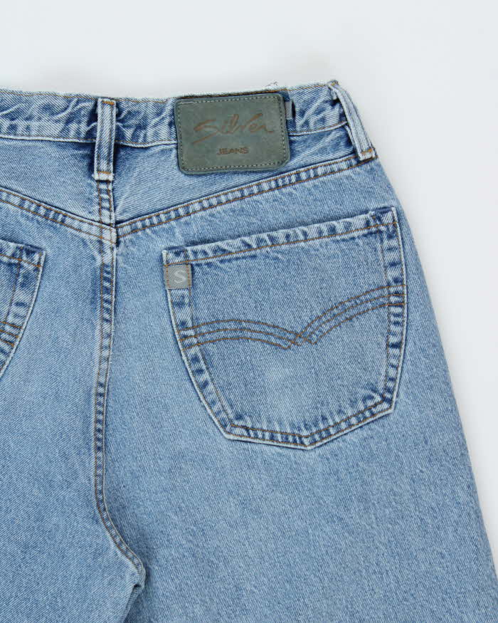 Vintage 1990s Silver Clothing Relaxed Straight Tapered Leg Denim Jeans - W32 L33