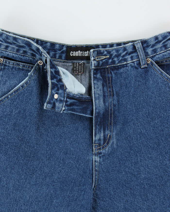 Vintage 1990s Contrast USA Ultra Wide Leg Denim Skater Jeans - W28 L29