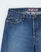 Vintage 1990s Silver Clothing Straight Wide Leg Denim Jeans - W36 L34
