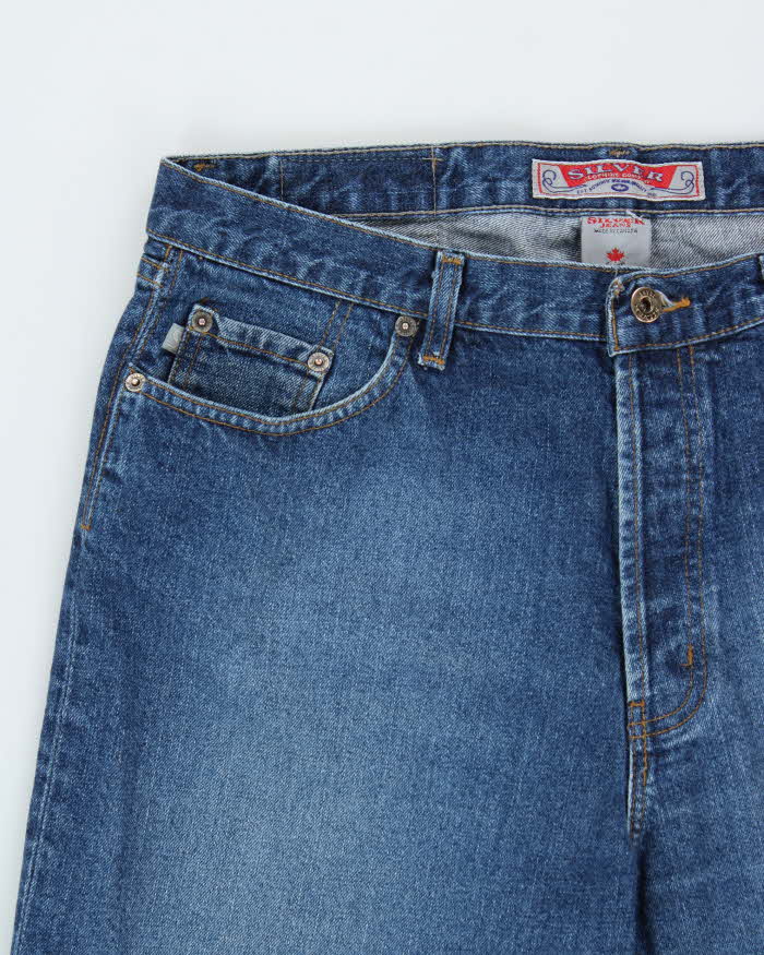 Vintage 1990s Silver Clothing Straight Wide Leg Denim Jeans - W36 L34