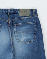 Vintage 1990s Silver Clothing Straight Wide Leg Denim Jeans - W36 L34