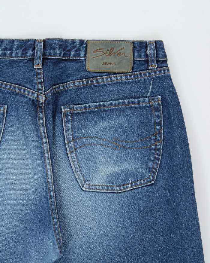 Vintage 1990s Silver Clothing Straight Wide Leg Denim Jeans - W36 L34