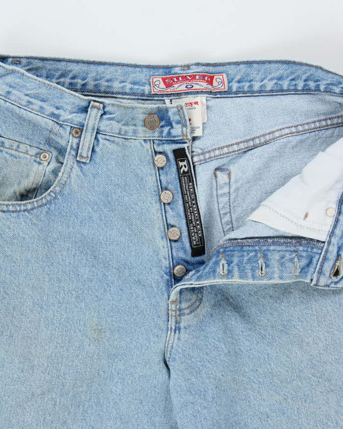 Vintage 1990s Silver Clothing Ultra Wide Leg Denim Jeans - W32 L30