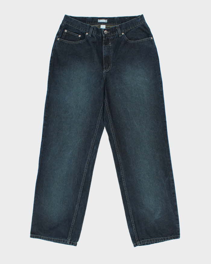 Vintage Y2K 00s Utility Indigo Wide Leg Denim Jeans - W34 L32